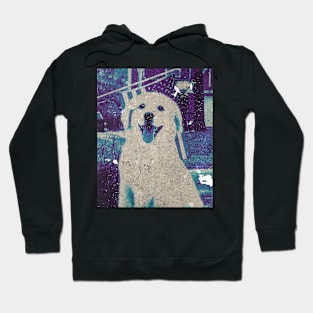 Black Labrador Dog Retro Hoodie